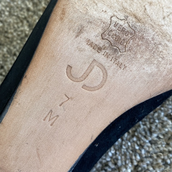 Vintage 80'S Joan & David  made in Italy booties pointy black suede shoes - Picture 9 of 9